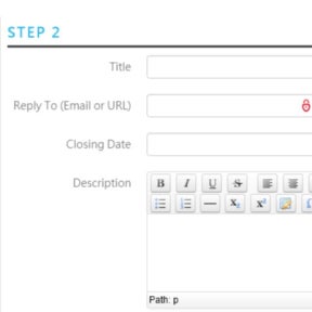 Complete the job details.