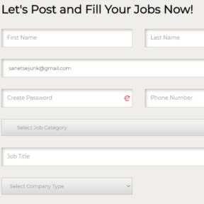 Complete the job posting form.