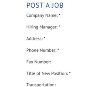 Complete the job description.