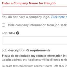 Complete the job description.