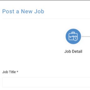 Complete the job details.