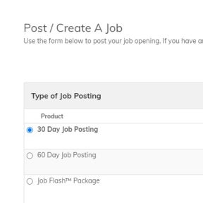 Complete your job listing.
