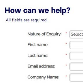 Complete the online contact form.