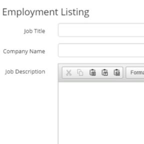Complete the online job posting form.