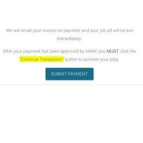 Complete the payment and post your ad.