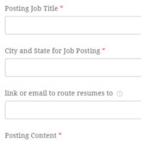 Complete the posting request form.