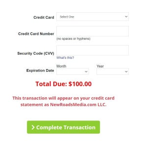 Complete the transaction.