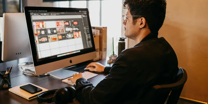 A concept artist creating digital art for the new project.
