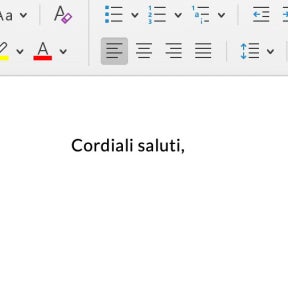 Concludi la lettera.