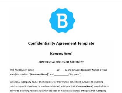 Confidentiality Agreement