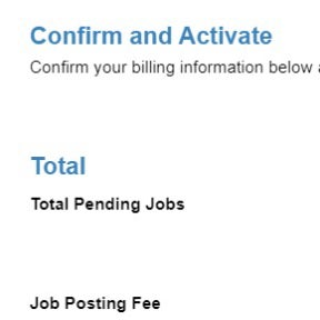 Confirm and activate your job ad.