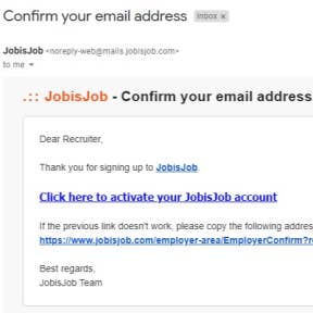 Confirm your email address.