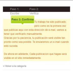 Confirmación de vacante.