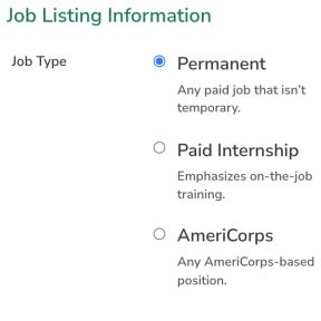 Create your job post.