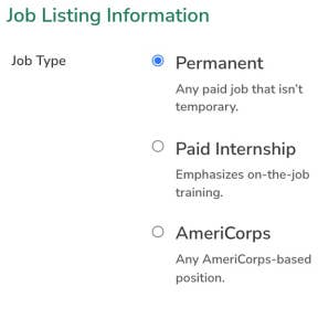Create your job post.