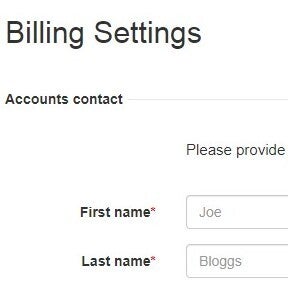 Enter your billing details.