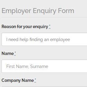 Fill in the employer enquiry form.