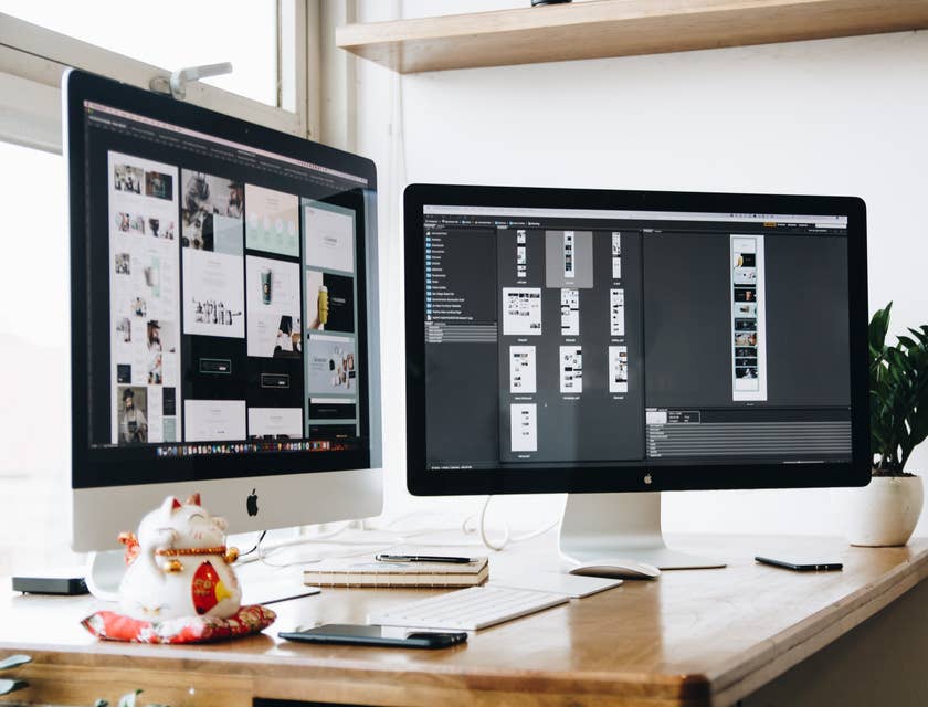 La computadora de un diseñador web.