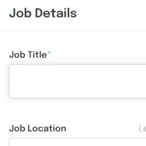 Create your job posting.