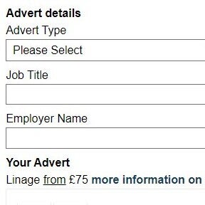 Enter your job posting details.