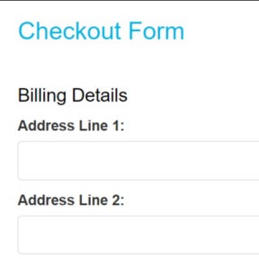 Fill in the "Checkout Form."