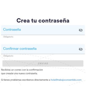 Crea tu contraseña.