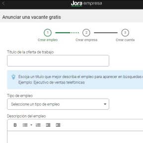 Dirígete a la página de publicación de empleos de Jora.