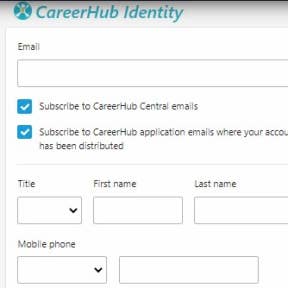 Create a CareerHub Identity profile.