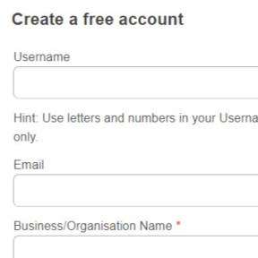 Create a free account.