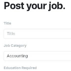 Create a job advert.