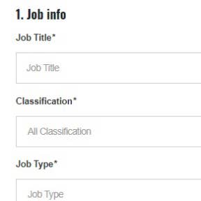 Create a job post.