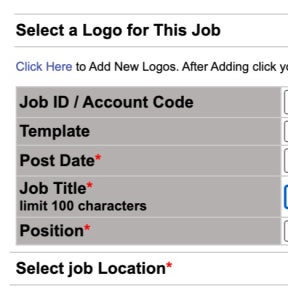 Create a job post.