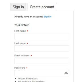 Create an account.