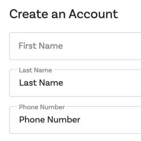 Create an account.