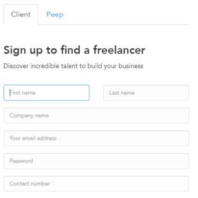 Create an account with CloudPeeps.