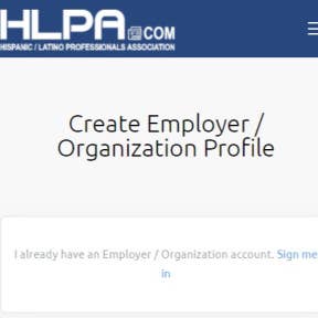 Create an employer profile.