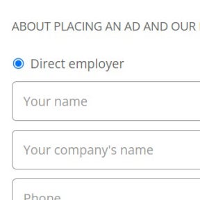 Create an employers account.