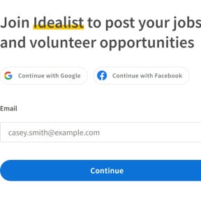 Create an Idealist account.
