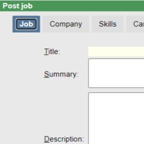 Create and post your job ad.