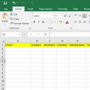 In the first row of the spreadsheet, create column headings.