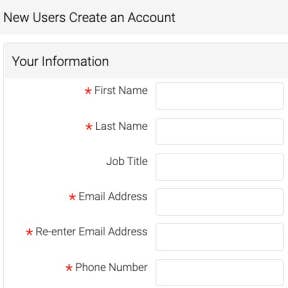 Create your account.