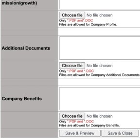 Create your employer profile.
