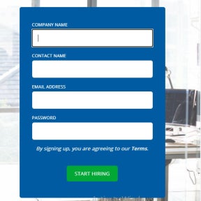 Create your employer's account.