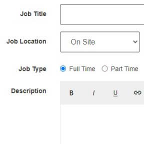 Create your job post.