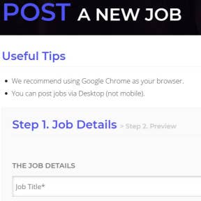 Create your job post.