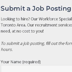 Create your job post.