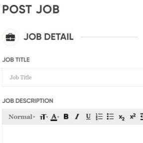 Create your job post.