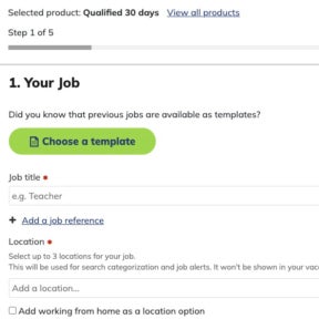 Create your job post.