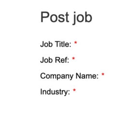 Create your job post.