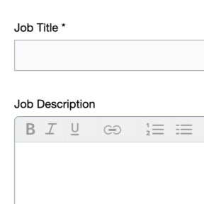 Create your job post.